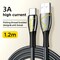 S-1230K6 Nylon Braided USB To Type-C Charging Cable 1.2m Black