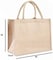 Red Dot Gift Linen Pu Coating Reusable Jute Shopping Bag Beach Blonde Handbags Canvas Tote Bags For Women Grocery Bag Large (10, H30*L40*W15cm)