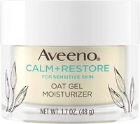 Aveeno Calm + Restore Oat Gel Facial Moisturizer For Sensitive Skin, Lightweight Gel Cream Face Moisturizer With Prebiotic Oat And Feverfew, Hypoallergenic, Fragrance- And Paraben-Free, 1.7 Oz