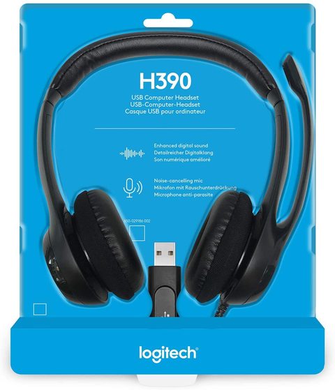 Logitech H390 USB Headset Black