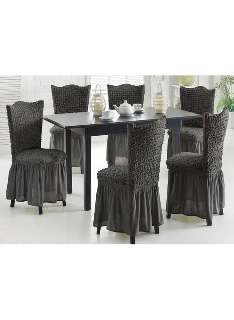 Gray dining chairs set of deals 6