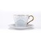 Rose Thermos Porcelain RS-2121 Milk Cup and Saucer 12 Pieces Set 200 ml