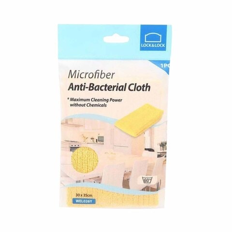 Lock &amp; Lock Anti Bacterial Microfiber Cloth Yellow 30x32cm