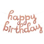 اشتري The Party Popper - Script Happy Birthday Foil Balloon Banner Rose Gold في الامارات