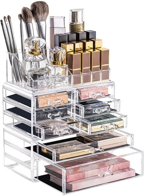 Acrylic makeup outlet drawers