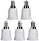 Uonlytech 10PCS E14 to E27 Adapter Small Screw To Large Screw Conversion Lamp Head Screw Lamp Holder(White)