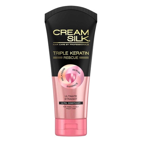 Cream Silk Triple Keratin Rescue Conditioner Ultimate Straight With Keratin  Relaxers Serum Essence 170ml price in UAE, Carrefour UAE