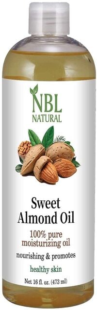 NBL Natural Almond Oil (Large 16 oz) Sweet Almond Oil for Skin or Almond Oil for Hair, the Perfect Natural Body Oil for Women, Great as Unscented Massage Oil, 473 ML