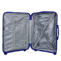 Hard Case Trolley Luggage Set of 3 For Unisex Polypropylene Lightweight 4 Double Wheeled Suitcase With Built In TSA Type Lock Travel Bag KH1005 Navy Blue