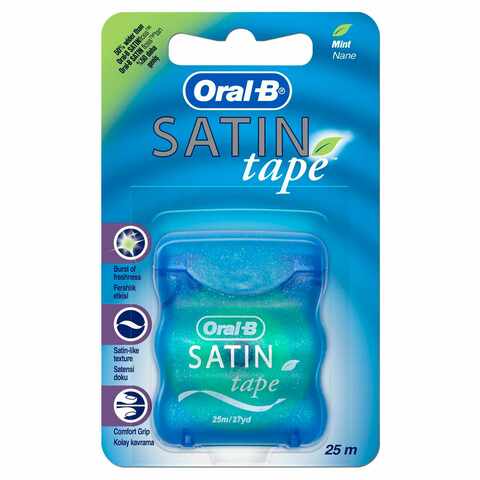 Oral B Satin Mint Floss Tape Green 25m