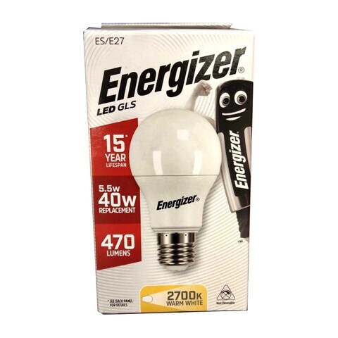 Energizer GLS LED Warm White Bulb 5.6W E27