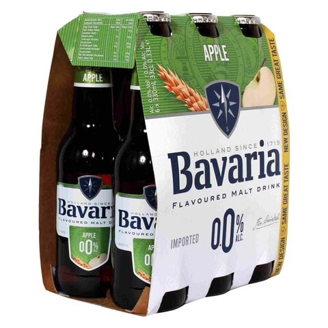 Bavaria Holland Apple Flavour Non-Alcoholic Malt Drink 330ml Pack of 6