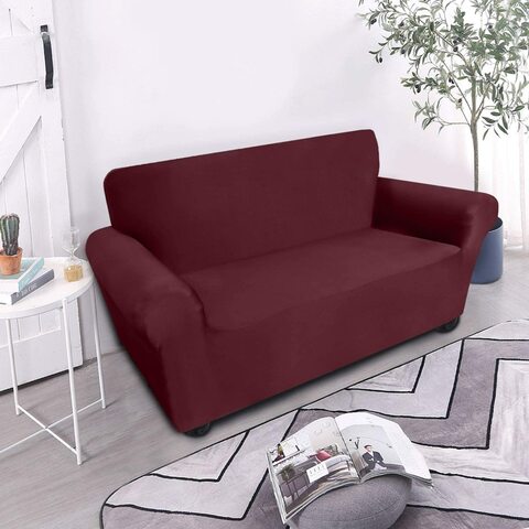 Buy Moonmen Moonmen Stretch Sofa Slipcover, Anti-Slip Soft Sofa Couch Cover  Washable Furniture Protector For Living Room (Wine Red, 3 Seater) Online -  Shop Home & Garden on Carrefour UAE