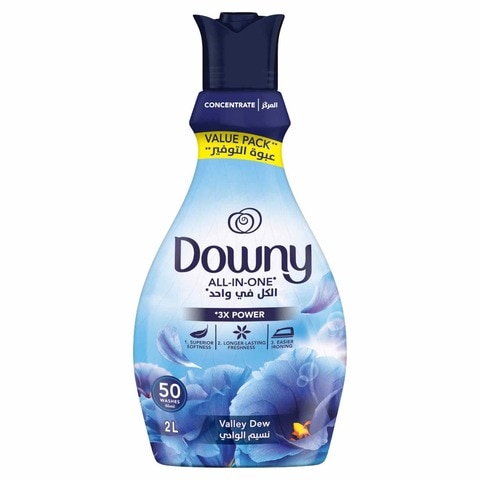 Buy Downy concentrate fabric softener valley dew 2 L in Saudi Arabia