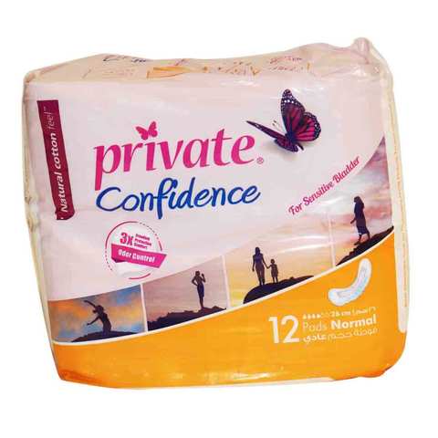 Private Women Pads Confidence Normal 12 Pads