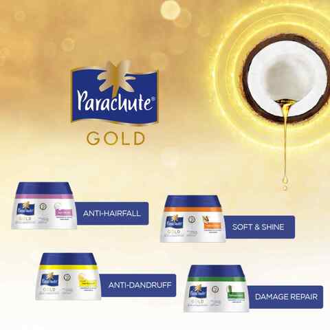 Parachute Gold Natural Shine Coconut And Almond Hair Cream White 140ml
