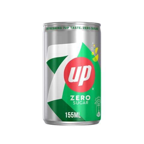 7UP Zero Zesty Lemon and Lime Flavor Zero Sugar Can 155ml