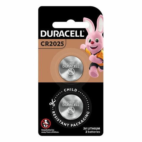 Duracell CR2025 Specialty Lithium Coin Battery Silver Pack of 2
