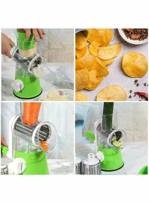 Multi-Function Rotary Grater Vegetable Cutter Green 0.64kg