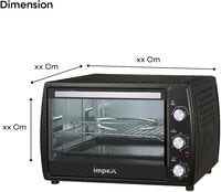 Impex OV 2902 1800W 45 Litre Oven Toaster Grill (OTG) With Convection And Rotisserie Function 100-250 Temperature Setting, Black