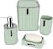 Generic Bathroom Accessory Set - 4 Piece Grey Bathroom Accessories Set With Trash Can, Soap Dish, Soap Dispenser, Toothbrush Cup, Bathroom Decor Sets With Desktop Small Trash Can - Green Stripe