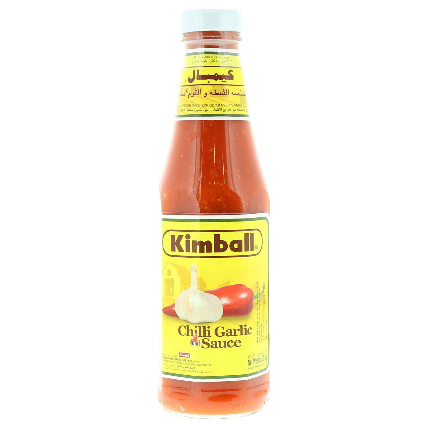 Buy Kimball Chilli Garlic Sauce 325g Online Shop Food Cupboard on