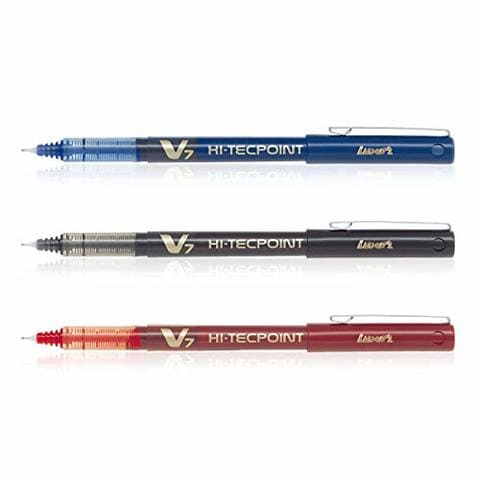 Buy Pilot V5 Hi-Tec Point Rollerball Pen Blue 0.5mm 8 PCS Online - Shop  Stationery & School Supplies on Carrefour UAE