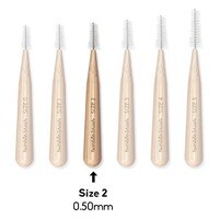 The Humble Co Interdental Bamboo Brush Size 2 Red 6 PCS