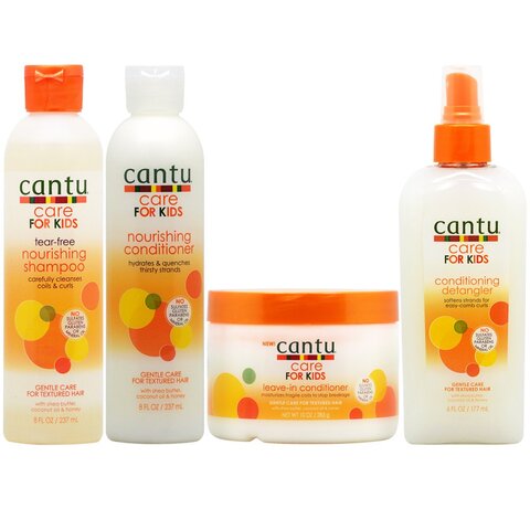 اشتري Cantu Care for Kids Shampoo + Conditioner + Leave-in Conditioner + Detangler"Set" في الامارات