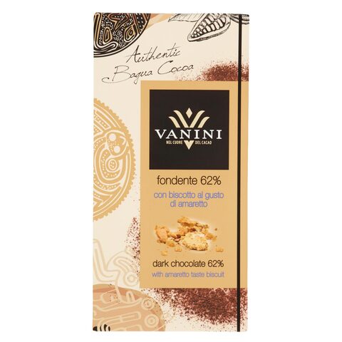 Vanini 62% Dark Cocoa With Amaretto Taste Biscuit 100g