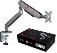 Gameon Go 2168 Pro V2 Single Monitor Arm, Stand And Mount For Gaming And Office Use, 17&quot; 32&quot;, With RGB Lighting, Each Arm Up To 9 Kg, Space Grey