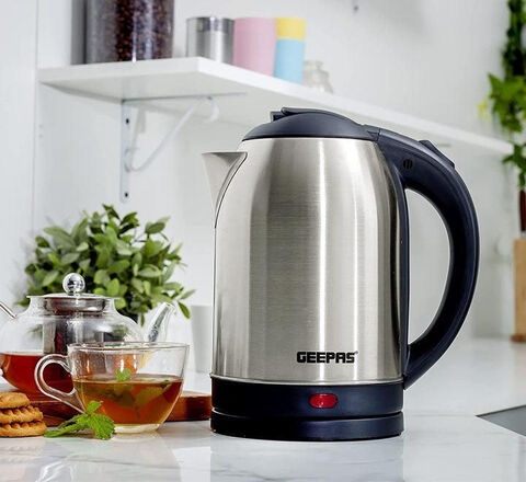 Geepas Electric Kettle 1.8 Liter 1500 Watt Silver GK5466