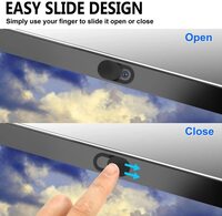 SKY-TOUCH Webcam Case, Ultra Thin, for Laptop, PC, Computer, Apple MacBook, iPad, Cell Phone, etc. 0.22 inch thick net block to protect your privacy and security Black