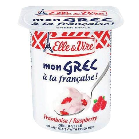 Elle &amp; Vire Greek Style Raspberry Dessert 125g