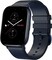 Zepp E Square Smart Watch Health And Fitness Tracker With Heart Rate, SpO2 And Rem Sleep Monitoring, Stainless Steel Body, Leather Band, Deep Sea Blue
