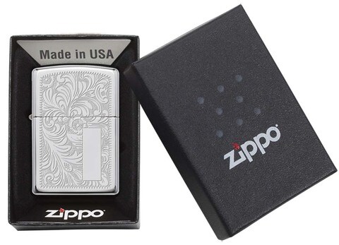 Zippo Lighter Model 352-Hp Chrome/Venetian-720060567