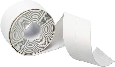 Caulk Strip Self Adhesive Waterproof Repair Tape for Bathtub Bathroom Shower Toilet Kitchen and Wall Mildew Sealing (White)
