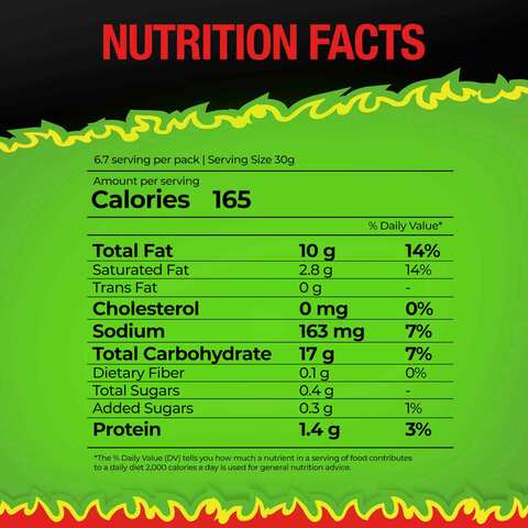 hot cheetos lime nutrition facts