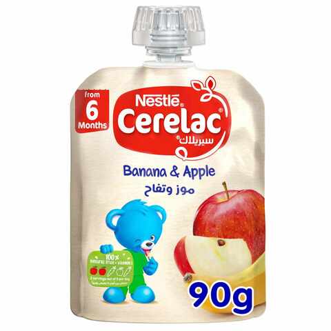 Nestle Cerelac Fruits Puree Pouch Banana Apple 90g