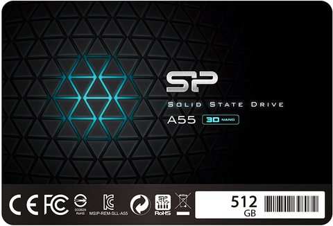 SP Silicon Power 512GB 3D NAND A55 SLC Cache Performance Boost 2.5&quot; SATA III Internal Solid State Drive - SP512GBSS3A55S25