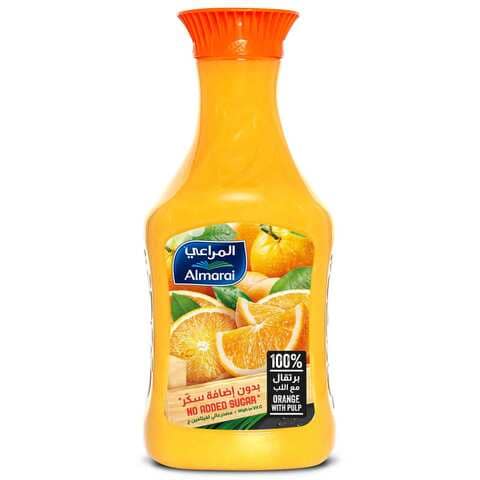 Almarai Fresh Juice Orange With Pulp Flavor No Added Sugar 1.4 Liter