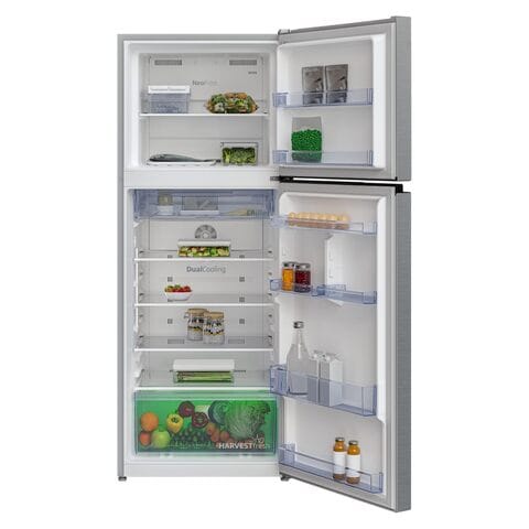 Beko Refrigerator 409Ltr Gross 172x66 Cm Neo Frost ProSmart Inverter Compressor Cool Room Brushed Silver RDNT401XS