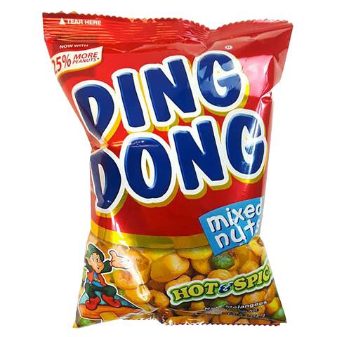Buy Ding Dong Mixed Nuts Hot And Spicy Snacks 100g Online Shop Food Cupboard On Carrefour Uae