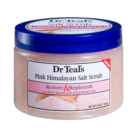 Dr. Teal&#39;s Restore &amp; Replenish Pink Himalayan Sea Salt Scrub 454g