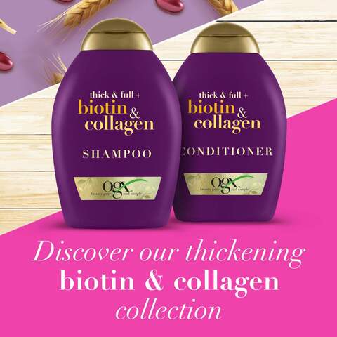 OGX Shampoo Thick &amp; Full+ Biotin &amp; Collagen New Gentle &amp; PH Balanced Formula 385ml