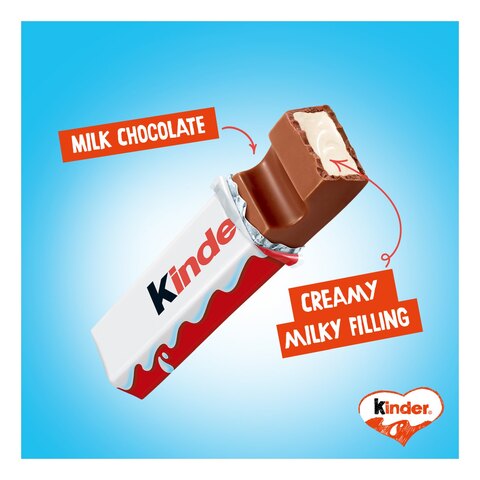 Kinder Maxi Milk Chocolate Bars With Milky Filling 21g Pack of 11