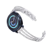 Ozone Amazfit GTR 47mm / Huawei GT2 Strap Stainless Steel Rhinestone Bracelet Adjustable Wristband Fold-Over Clasp Replacement Wrist Watch Band - Silver