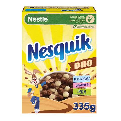 Nestl&eacute; Nesquik Duo Breakfast Cereal 335g