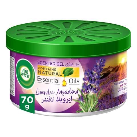 Air Wick Lavender Meadow Essential Oil Scented Gel Purple 70g