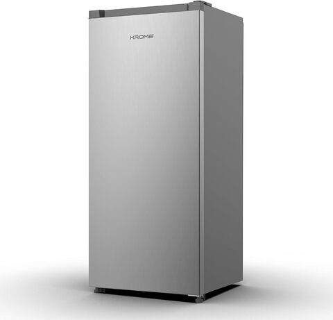 Krome 220L Single Door Refrigerator, Environment Friendly, Reversible Door, Best Compact Small Fridge For Mini-Bar, Kitchen, Home Or Office, Silver, KR-RDC220H